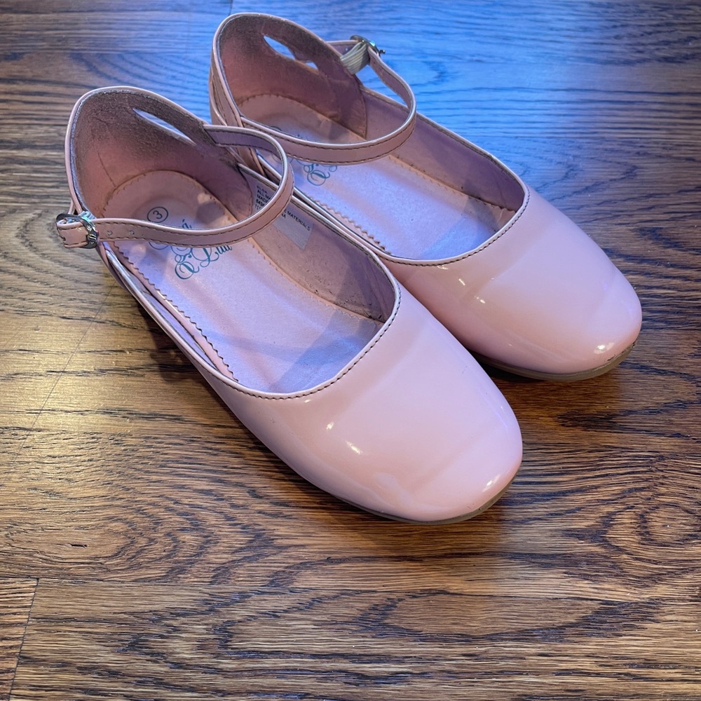 Swea Pea & Lilli Pink Elsa Dressy Flats with Strap and Buckle Size 3